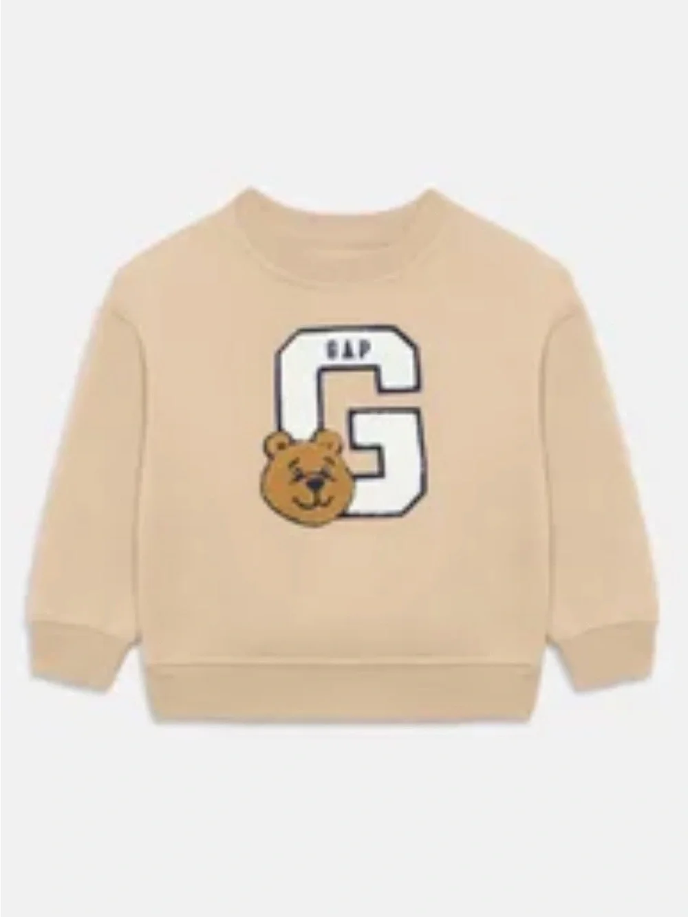 GAP Kids Tan Bear G Logo Crewneck Sweatshirt